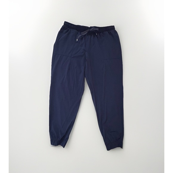 Fabletics Pants - Fabletics One Joggers Women's Size XL  Navy Blue Drawstring‎ Waist Tapered Leg